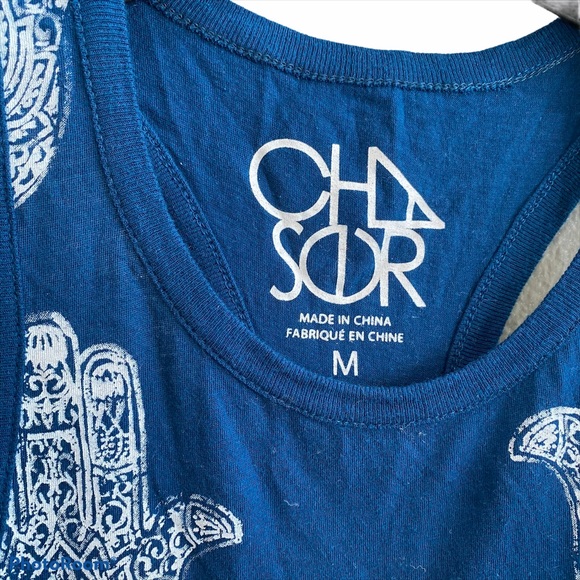 Racer back hamsa tank top blue size M - Picture 3 of 5